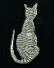 Pewter Cat Brooch