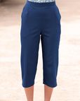 Easycare Cropped Pull On Trousers