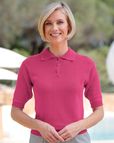 Luxury Knit Cyclamen Pure Cotton Ladies Polo Top