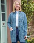 Elsie Longline Pure Shetland Wool Cable Cardigan