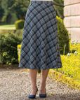 Lauder Wool Blend Checked Fully Lined Skirt