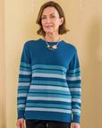 Leigh Long Sleeve Striped Lambswool Jumper