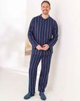 Mens Alexander Pure Cotton Long Sleeved Pyjamas