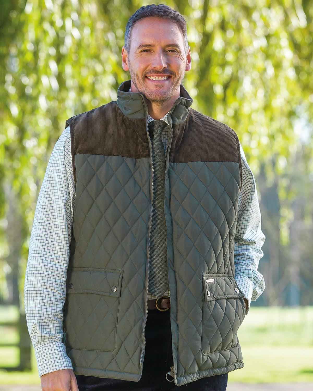 Quilted body warmer - navy