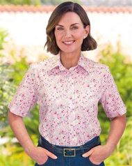 Reese Pure Cotton Short Sleeved Floral Blouse