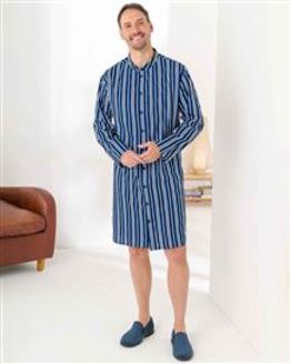 Mens Alexander Pure Cotton Long Sleeved Nightshirt