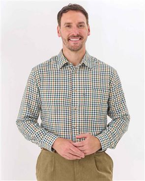 York Mens Long Sleeve Casual Check Shirt