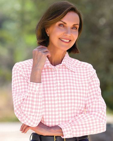 Belinda Checked Pure Cotton Blouse 