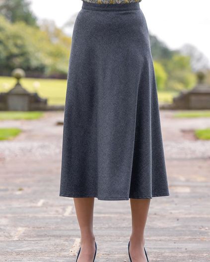 Grey flannel outlet skirt