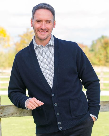 Lambswool Cardigan  Mens