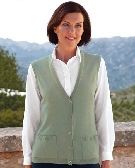 Merino Sage Waistcoat 