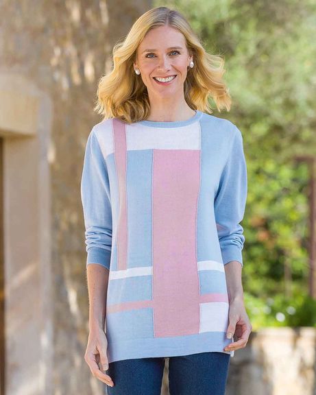 Wool Mix Meredith Colour Block Jumper