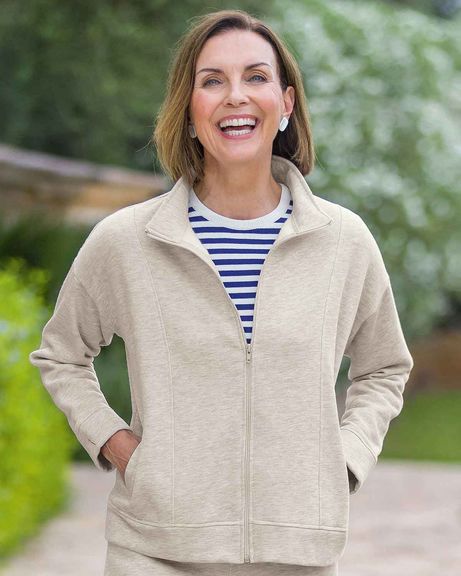 Izzie Fleece Zip Leisure Cardigan