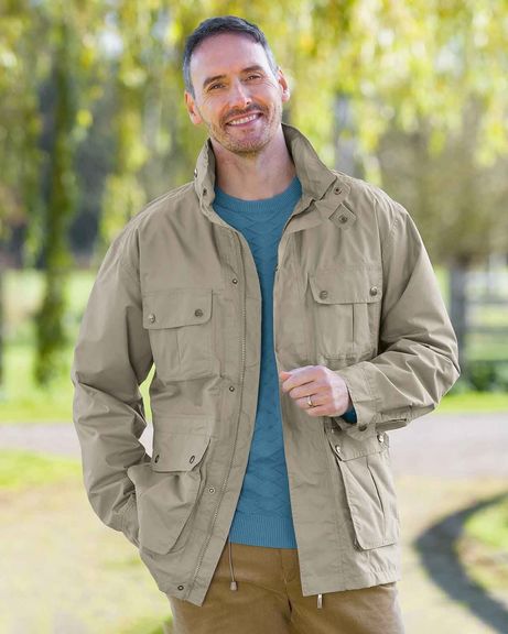 Mens Pevensey Waterproof Stone Coat